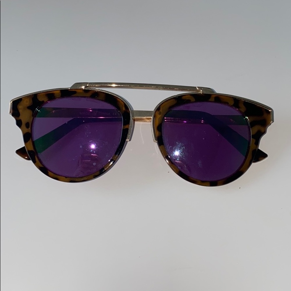 tortoise sunglasses with purple frames